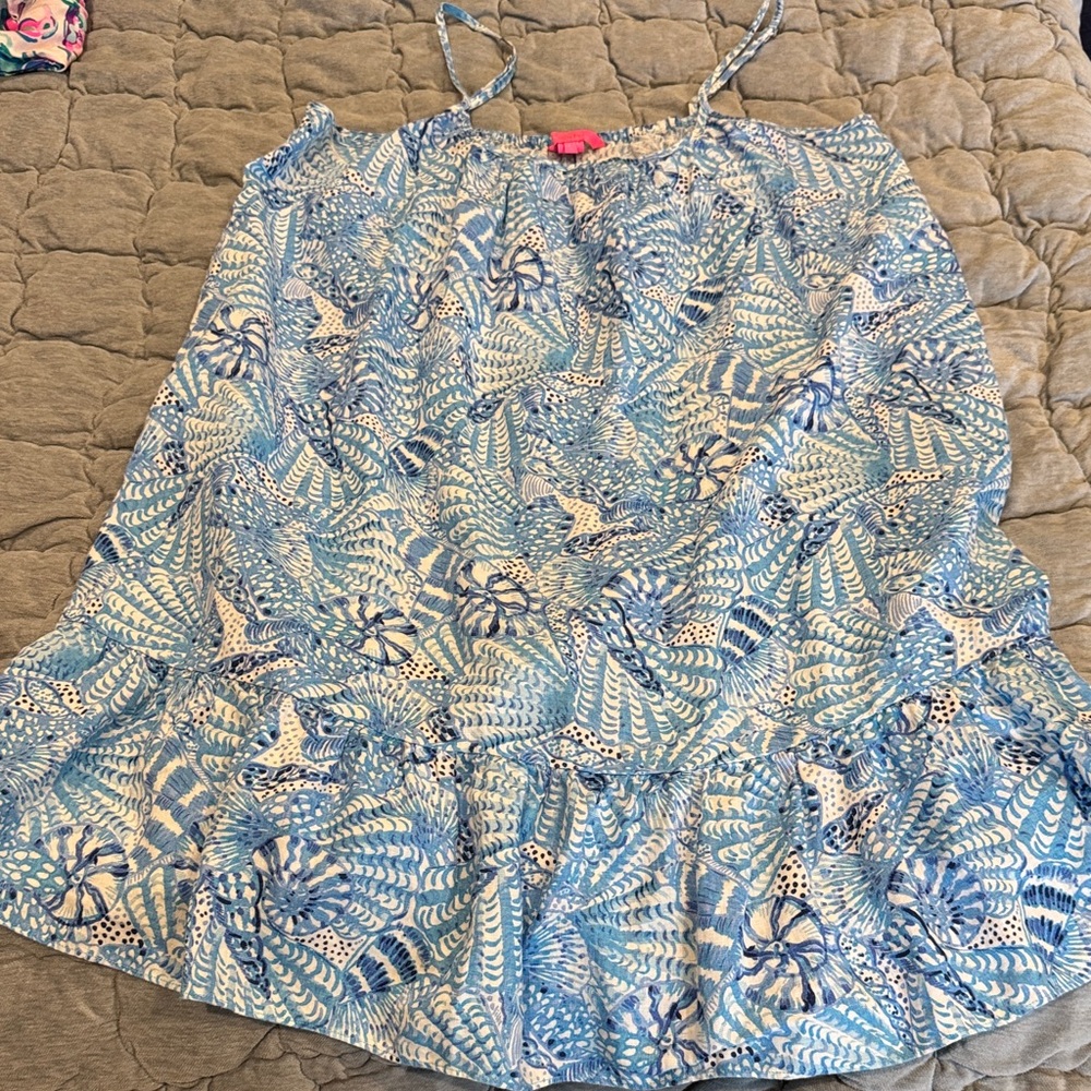 Lilly Pulitzer Blue and White Patterned Sundress